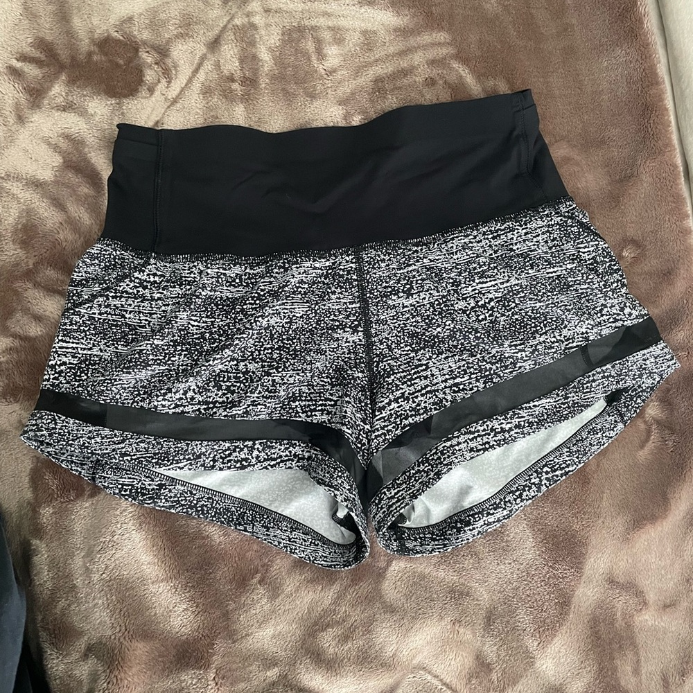 Women's Lululemon Black and Gray Athletic Shorts